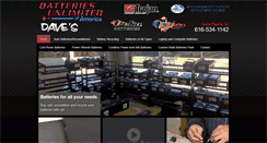 Desktop Screenshot of batteriesunlimitedamerica.com